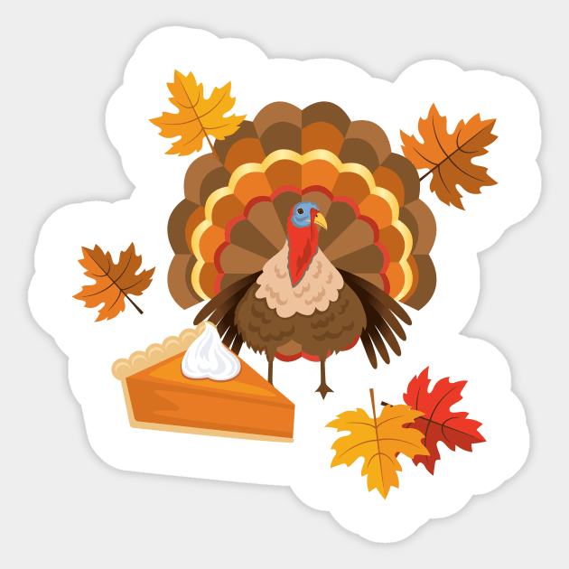 Turkey and Pie! Sticker by SWON Design